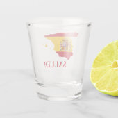 Verre A Shot Espagne Carte du Drapeau espagnol Salud Chefs (Dos)