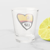 Verre A Shot Espagne Code Pays Coeur Drapeau, ESP (Dos)
