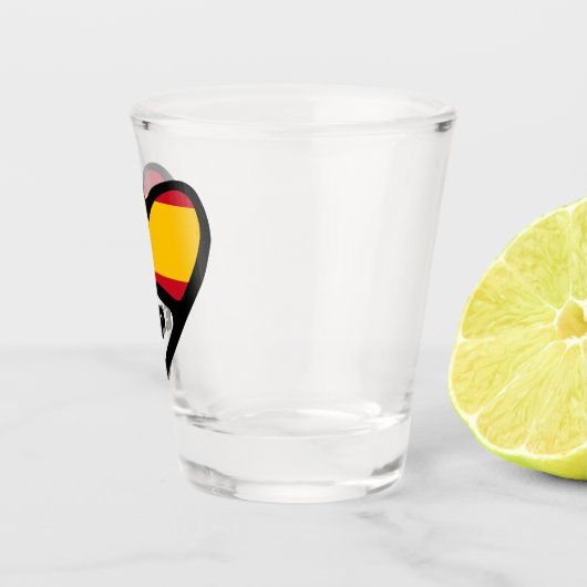 Verre A Shot Espagne Code Pays Coeur Drapeau, ESP (Droite)
