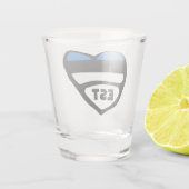 Verre A Shot Estonie Code Pays Coeur Drapeau, EST (Dos)