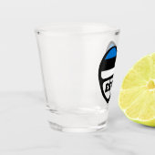 Verre A Shot Estonie Code Pays Coeur Drapeau, EST (Gauche)