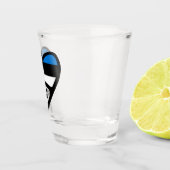 Verre A Shot Estonie Code Pays Coeur Drapeau, EST (Droite)
