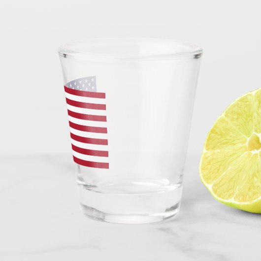 Verre A Shot États-Unis Drapeau Tiré (Droite)