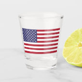 Verre A Shot États-Unis Drapeau Tiré (Devant)