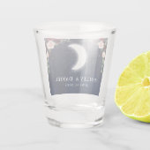 Verre A Shot Étoiles célestes de lune Mariage floral (Dos)