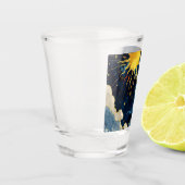 Verre A Shot Étoiles célestes et nuages bleus modernes (Gauche)