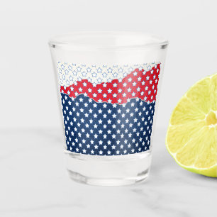 Verre A Shot Étoiles rouges, blanches et bleues (États-Unis) (É