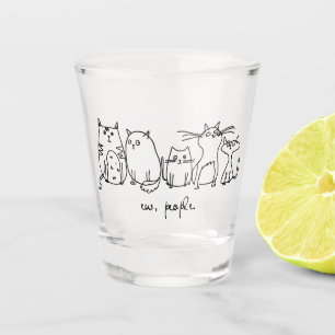 Verre A Shot Ew, Les Gens Drôle Amoureux de les chats Meowy