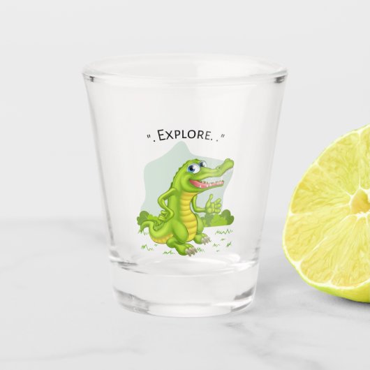 Verre A Shot explorateur crocodile (Devant)