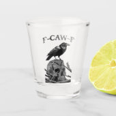 Verre A Shot F-Caw-F Funny Black Crow Bird (Devant)