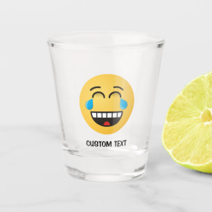 Verre A Shot Face avec des larmes de joie