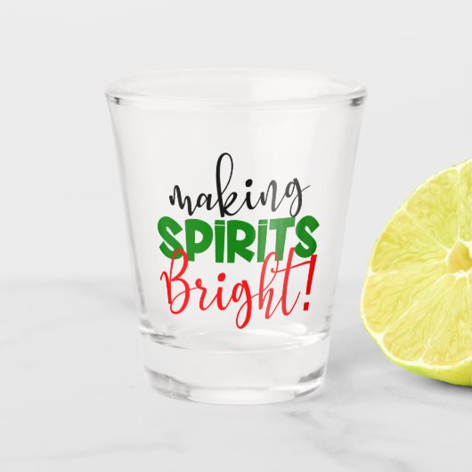 Verre A Shot faire des esprits brillants Fête Noël (Devant)