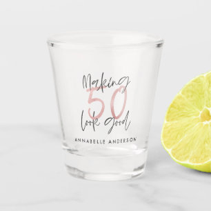 Verre A Shot Faire paraître 50 belles parties scintillant rose