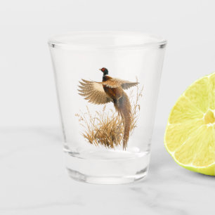 Verre A Shot Faisan en vol doré