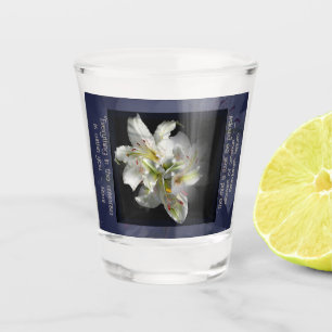 Verre A Shot Fantaisie de lys blancs