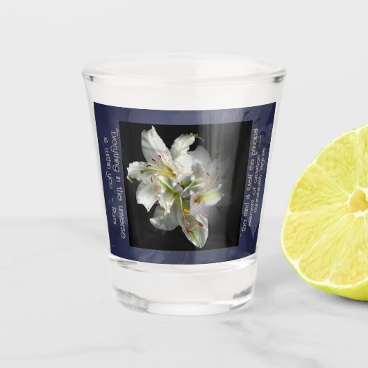 Verre A Shot Fantaisie de lys blancs (Devant)