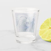 Verre A Shot Fantaisie dynamique Abstrait Tons bleus Art fracta (Dos)