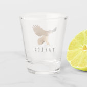 Verre A Shot Faucon à queue rouge en vol Personnalisé (Dos)