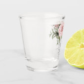 Verre A Shot Faveur de mariage florale rose cannelle blush (Gauche)