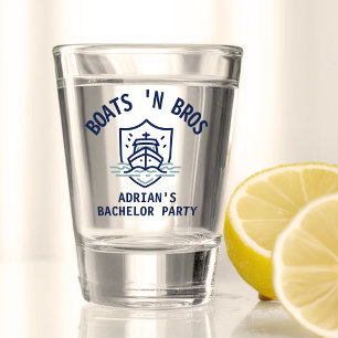 Verre A Shot Faveurs de fête de célibataire Navy Boats N Bros 