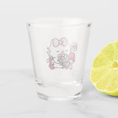Verre A Shot Feline the Love - Design de chat de la belle Valen (Dos)