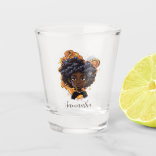 Verre A Shot Femme afro-américaine - Brown torrents