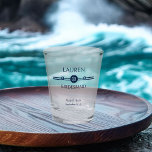 Verre A Shot Femme de chambre de la Mariage de marine<br><div class="desc">Un cadeau de mariage avec un verre photo sur le thème nautique pour personnaliser pour n'importe lequel des membres de votre mariage. Le texte personnalisé inclut votre nom d'invité, votre rôle ou relation et, le nom de la mariée et du marié et leur date de mariage. Si vous voulez vous...</div>