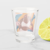 Verre A Shot Femme Noire Courbe, Plage Prêt, Coloré (Dos)