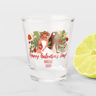 Verre A Shot Femmes Amis Soeurs de la Saint-Galentin