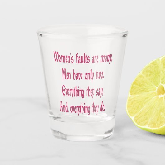 Verre A Shot Femmes Failles Beaucoup Hommes Seulement Deux Carr (Devant)