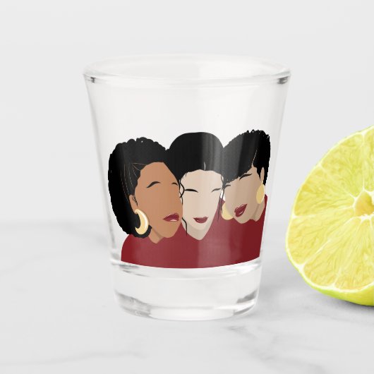 Verre A Shot Femmes noires, soeurs amies (Devant)