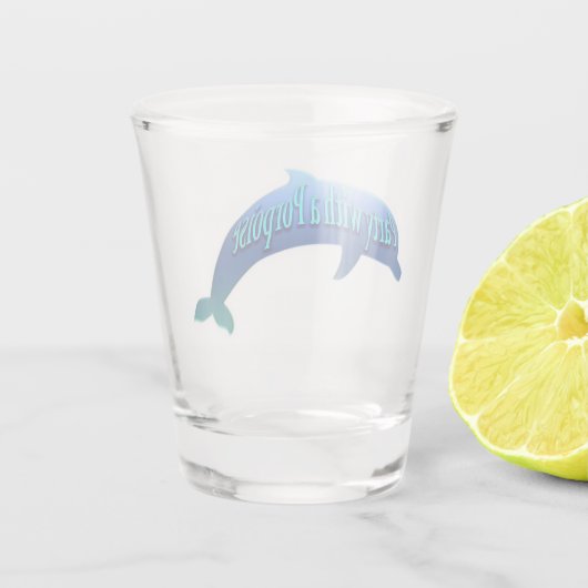 Verre A Shot Fête Avec Un Marsouin (Dos)