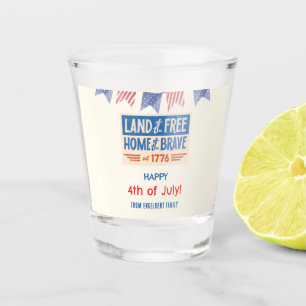 Verre A Shot Fête BBQ Patriotique Américaine 4 juillet Invités