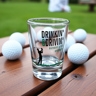 Verre A Shot Fête d'anniversaire de golf adulte avec boisson & 