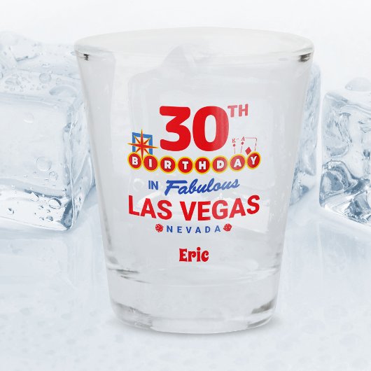 Verre A Shot Fête d'anniversaire de Las Vegas - 30e anniversair