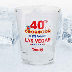 Verre A Shot Fête d'anniversaire de Las Vegas - 40e anniversair