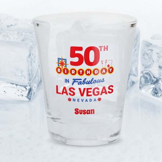 Verre A Shot Fête d'anniversaire de Las Vegas - 50e anniversair