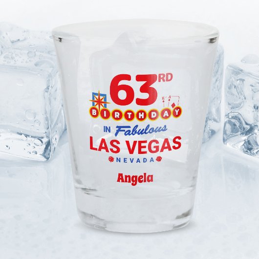 Verre A Shot Fête d'anniversaire de Las Vegas - 63ème anniversa