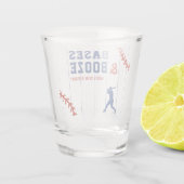 Verre A Shot Fête d'anniversaire de sport à rayures de baseball (Dos)