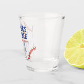 Verre A Shot Fête d'anniversaire de sport à rayures de baseball (Droite)