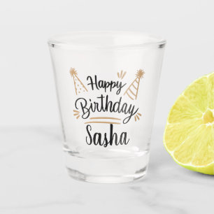 Verre A Shot Fête d'anniversaire personnalisée