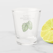 Verre A Shot Fête de bachelorette en feuilles tropicales (Dos)