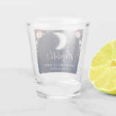 Verre A Shot Fête de Bachelorette Fleurie Lune Étoiles Célestes (Dos)