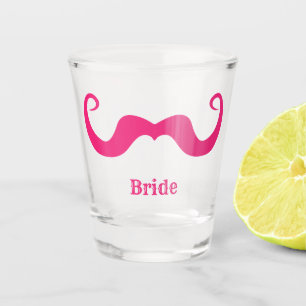 Verre A Shot Fête de bachelorette / Moustache mariage rose bouc