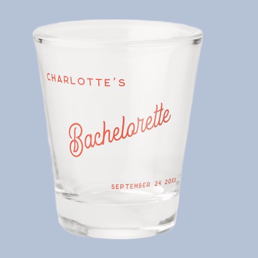 Verre A Shot Fête de Bachelorette Personnalisée avec Écriture M