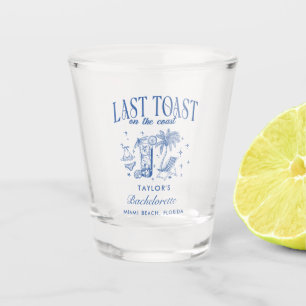 Verre A Shot Fête de jeune fille côtière moderne cocktail bleu