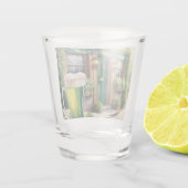 Verre A Shot Fête de la Saint-Patrick au bar pub (Dos)