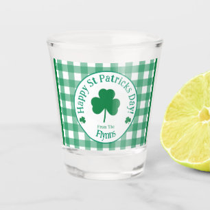 Verre A Shot Fête de la Saint-Patrick NOM Trèfle Irlandais Vert
