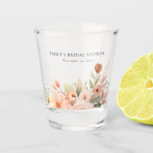 Verre A Shot Fête de mariage bohème florale pêche