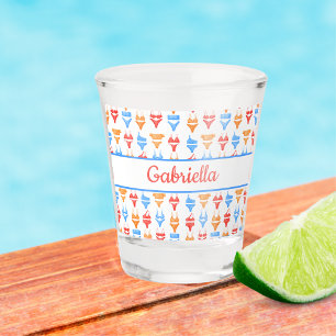 Verre A Shot Fête de Piscine de Plage Nom Personnalisé Enterrem